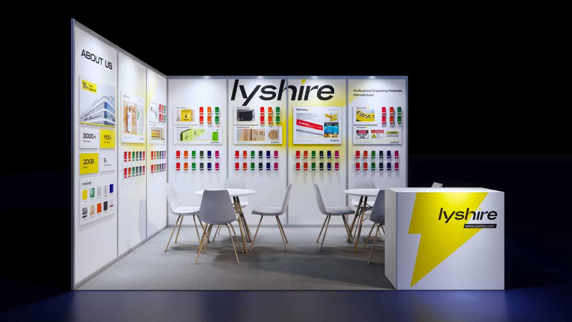 Lyshire apresentará folhas bicolores inovadoras na Saudi Signage & Labeling Expo 2026 em Riad